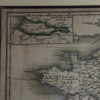 Antique Gallia Antiqua color map 19th century