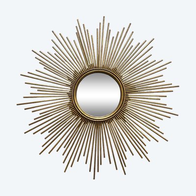 Grand miroir soleil "oeil de sorcière", CIRCA 1950