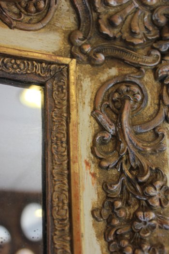 Miroir Ancien De Cheminée, Mercure 103 X 145 Cm