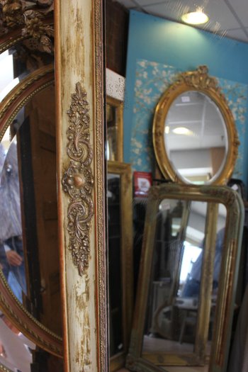 Miroir Ancien De Cheminée, Mercure 103 X 145 Cm