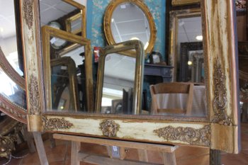 Miroir Ancien De Cheminée, Mercure 103 X 145 Cm