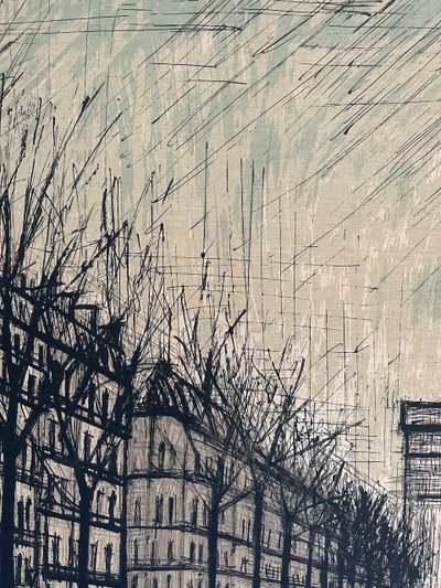 Tableau Bernard Buffet “Champs-Élysées et Arc de Triomphe”  Impression sur toile, Édition Corot