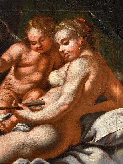 Vénus et Cupidon, Peintre vénitien du XVIIe-XVIIIe siècle