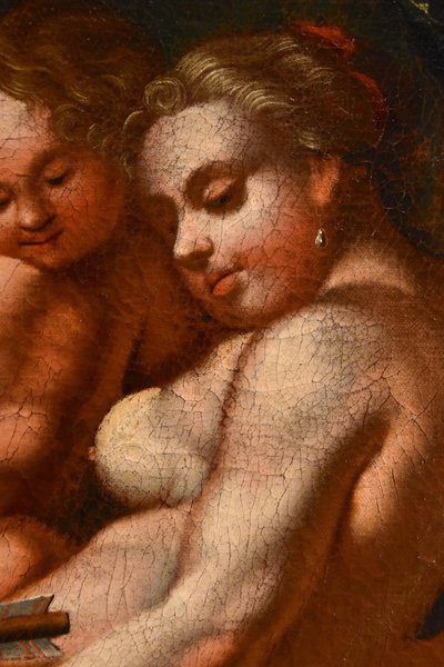 Vénus et Cupidon, Peintre vénitien du XVIIe-XVIIIe siècle