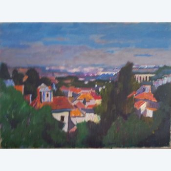 André BEAUCE (1911-1974) Hafenstadt.