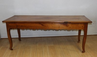 Table de ferme de style Louis XV en Merisier XIX
