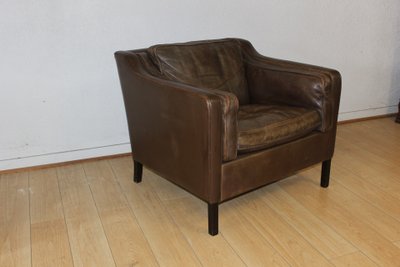 Paire de fauteuils en cuir par Borge Mogensen vers 1970