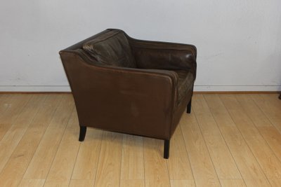 Paire de fauteuils en cuir par Borge Mogensen vers 1970