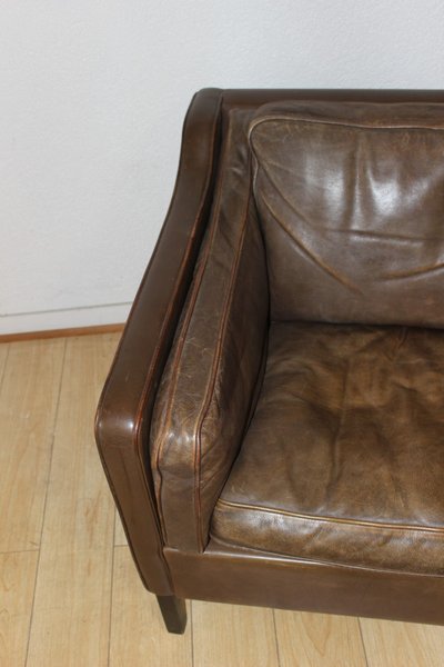 Paire de fauteuils en cuir par Borge Mogensen vers 1970