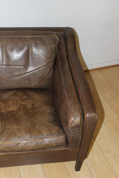 Paire de fauteuils en cuir par Borge Mogensen vers 1970