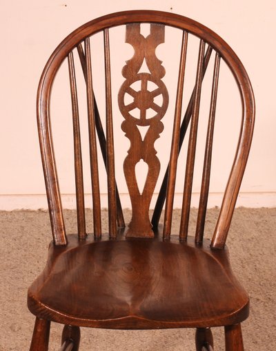 Série De 6 Chaises Windsor Wheelback Du 19° Siècle