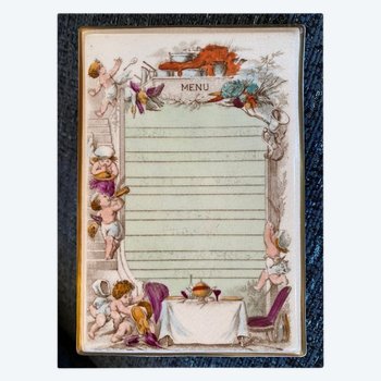 Porcelain bouquet holder menu. XIXth.