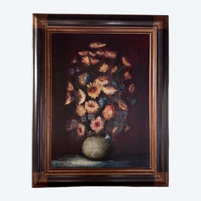 Natura morta con fiori di Raymond-Jean Bizet XX secolo