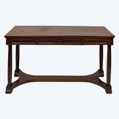 Center desk in mahogany, 20th century