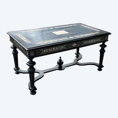 Large middle table or desk Italian work attributed to Ferdinand Pogliani - 19th century