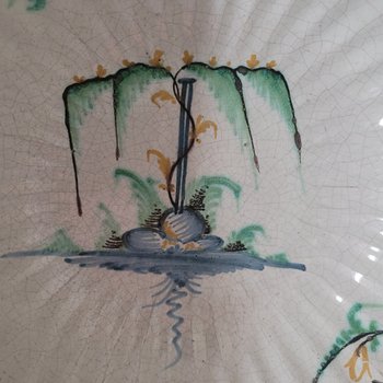 Saladier Nevers Fin XVIII debut XIX antiquite faience  porcelaine ceramique