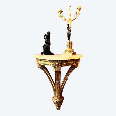 Rara piccola consolle d'epoca Luigi XVI