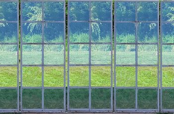Elemente alter Glasdächer für Orangerie Atelier Loft Erker Türen Fenster Alte Tür Schmiedeeisen