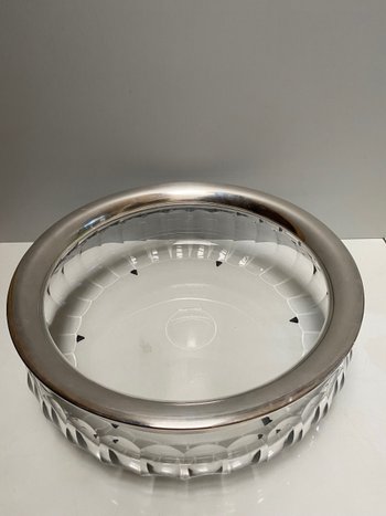 IMPORTANTE COPPA IN CRISTALLO E ARGENTO
