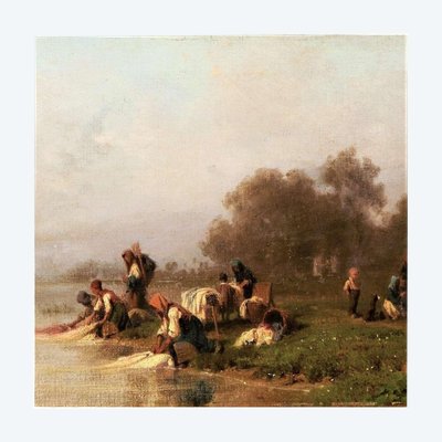 Lavandières par Karl Girardet