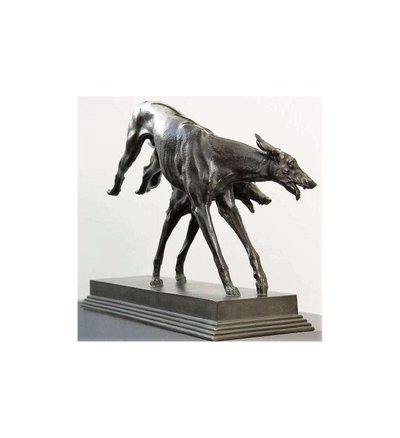 Otto Hofner — (1879-1946)+ Bronze cast, Racing Greyhounds