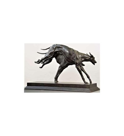 Otto Hofner — (1879-1946)+ Bronze cast, Racing Greyhounds