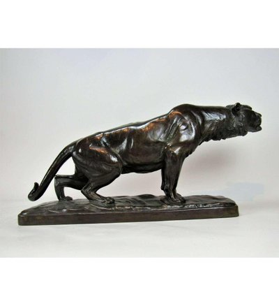 Georges Gardet - (1863-1939)+ Bronze, Der Panther auf der Lauer