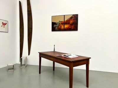 Fully restored 1950s oak and cherry table