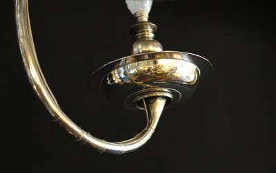 Dutch silver-plated bronze chandelier 18th century