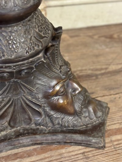 Paire De Piédestaux En Bronze, Italie, XIXème Siècle