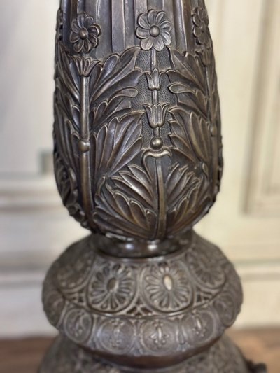 Paire De Piédestaux En Bronze, Italie, XIXème Siècle