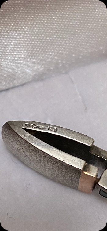 PENDENTIF ARGENT MASSIF OR TOURMALINE 