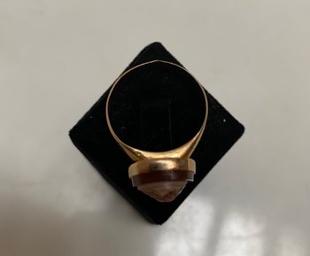 CHEVALIÈRE OR & CAMÉE AGATE 