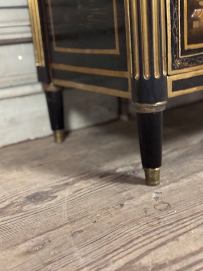 Paire De Semainiers Louis XVI En Laque Noire Et Or, XVIIIème Siècle