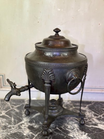 Samovar En Bronze Neo Classique, Italie, XIXème Siècle