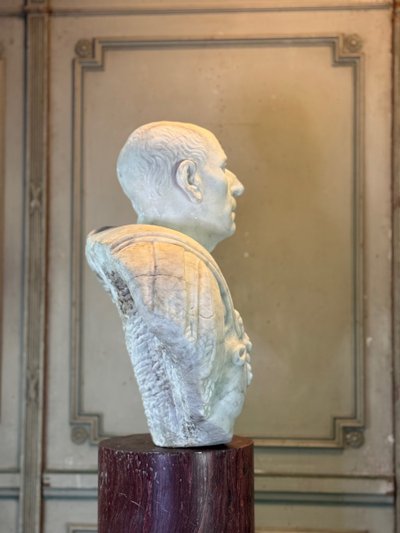 Buste De L’empereur Galba, Marbre Blanc De Carrare, XVIIIème Siècle