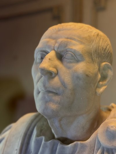 Buste De L’empereur Galba, Marbre Blanc De Carrare, XVIIIème Siècle