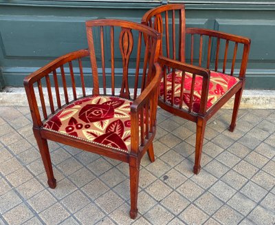Pair of Art Deco Armchairs, 1930s