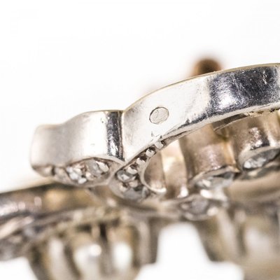 Antike Brosche Perlen Und Diamanten