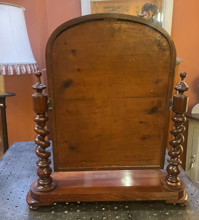 Small 19th Century Mahogany Psyche Mirror
