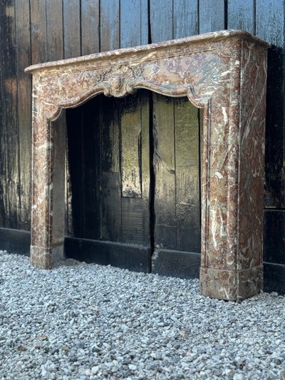 Regency style fireplace in Rance marble, 19th century