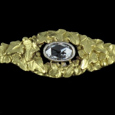 Antike Brosche 3 Diamanten