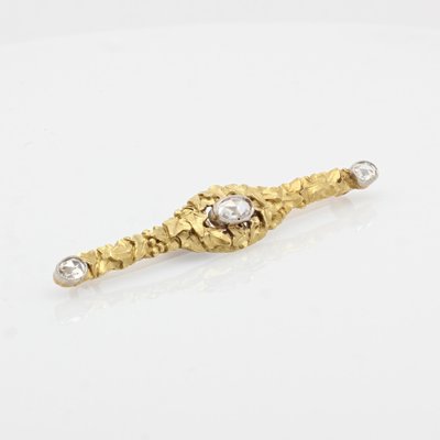 Antike Brosche 3 Diamanten