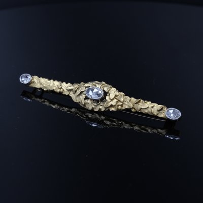 Antike Brosche 3 Diamanten