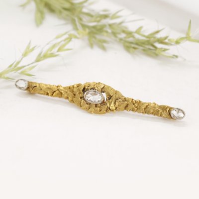 Antike Brosche 3 Diamanten