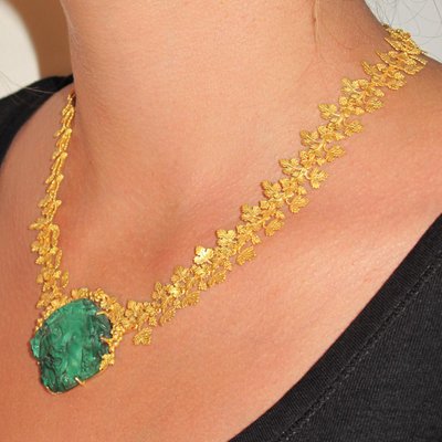 Collier Malachite & Or