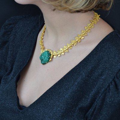 Collier Malachite & Or