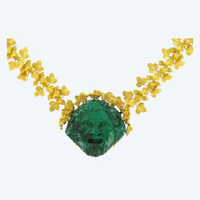 Malachite & Gold Necklace