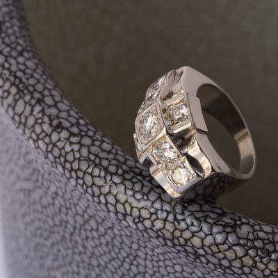 Art Deco Ring Diamanten Platin
