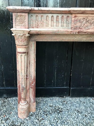 Louis XVI Style Fireplace in Campan Marble